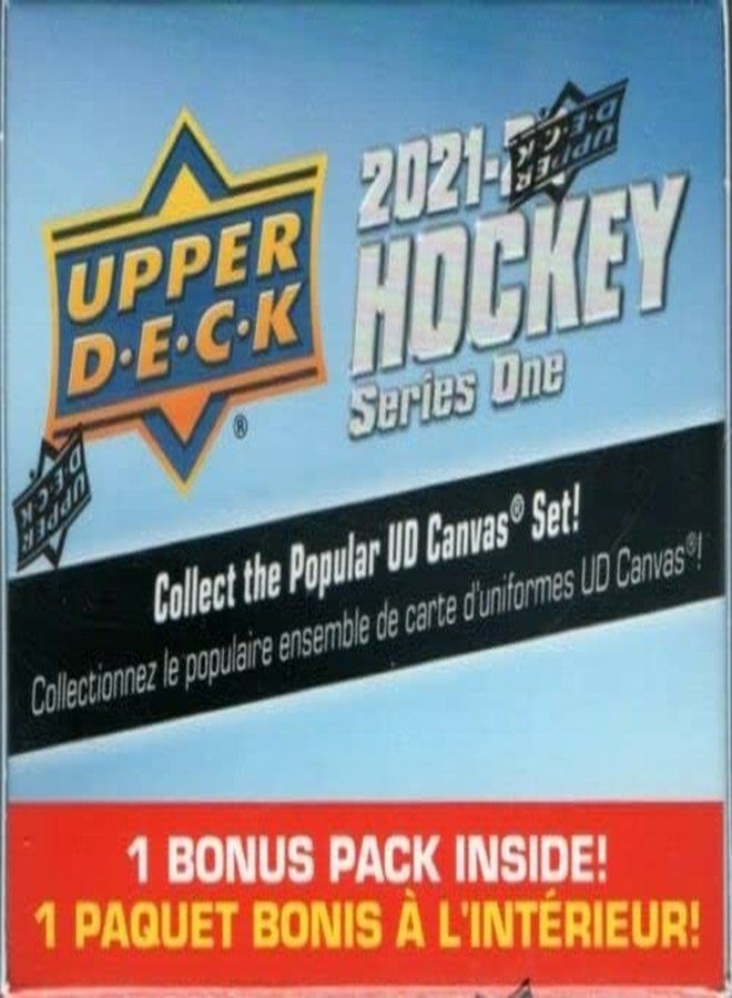 Upper Deck 2021 2022 Upper Deck Hockey Series 1 Factory Sealed Unopened Blaster Box of Packs Possible Young Guns Rookies and Jerseys - Image 3