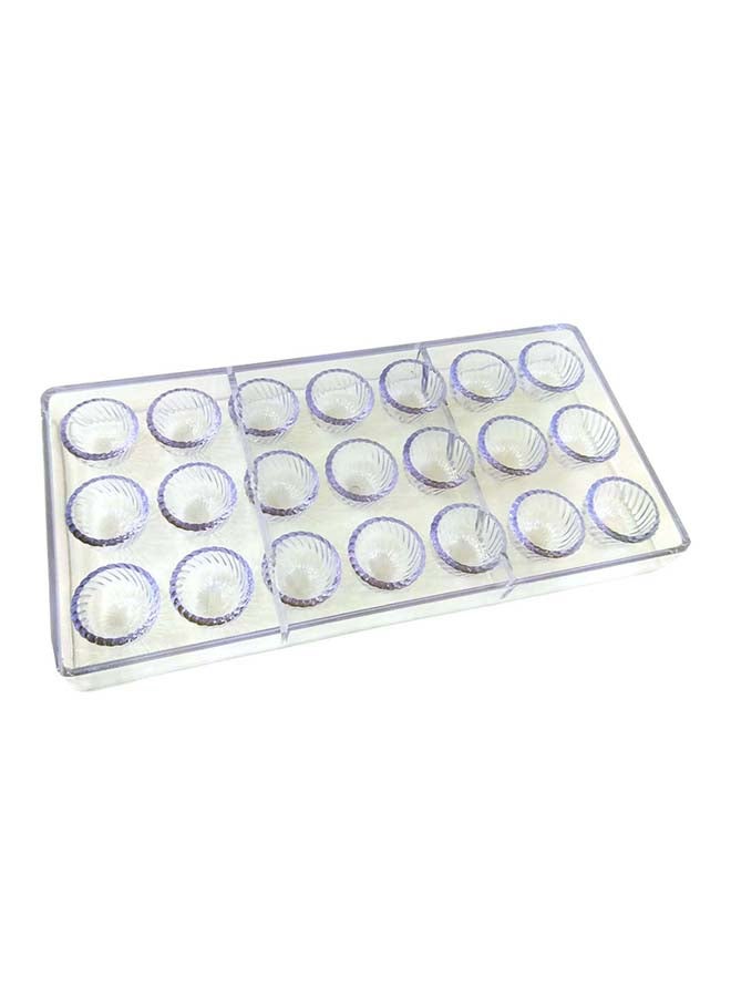 Swirl Shaped Chocolate Moulding Tray Clear 2x13x27centimeter - Image 1