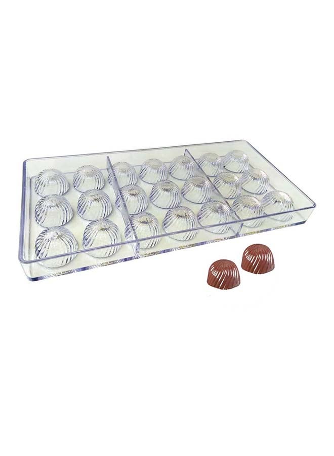 Swirl Shaped Chocolate Moulding Tray Clear 2x13x27centimeter - Image 2