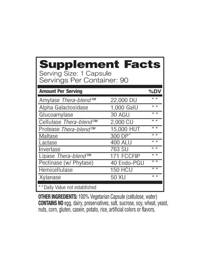 Veggiegest Digestive Enzymes For Vegan Vegetarian And Raw Diets Prevents Gas And Bloating 90 Capsules Ffp