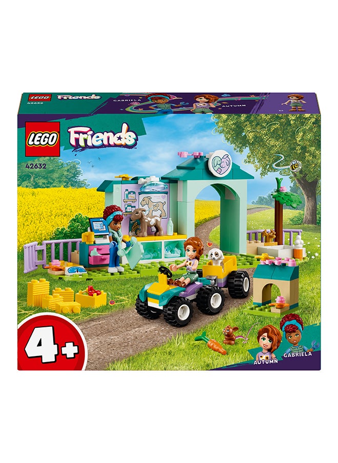 LEGO - 42632 لعبة عيادة الحيوانات الزراعية أصدقاء، دور الرعاية الطبية المخلوقات، مجموعة بناء هدية للأطفال، الفتيات والفتيان من 4 سنوات وما فوق مع شخصيتين مصغرتين و3 حيوانات (161 قطعة) - Image 1