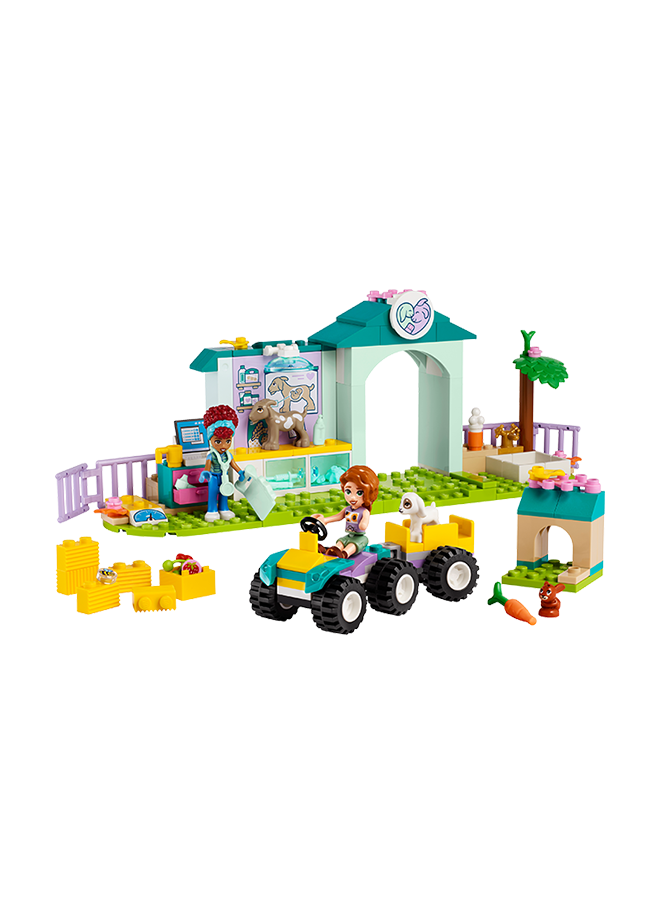 LEGO Friends Farm Animal Vet Clinic Set with Toy Tractor for 4 Plus Year Old Girls, Boys & Kids, Includes Rabbit, Goat Figures, 2 Mini-Doll Characters and Food Elements for Role Play, Gift Idea 42632