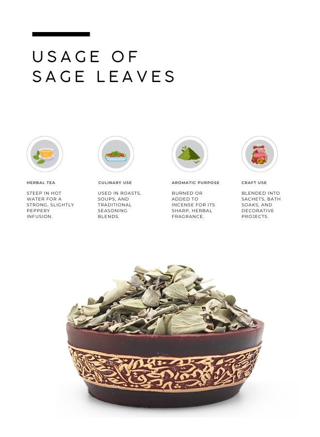 أباميك أوراق المريمية البيضاء الكاليفورنية (Salvia apiana) من شركة أوافي ميل - 500 غرام | 17.6 أونصة - Image 3