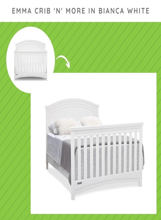CC KITS مجموعة تحويل سرير الأطفال بالحجم الكامل CC KITS مع قضبان سرير لسرير Emma Crib 'N' More من Simmons Kids و Delta Children - رقم 0050 (أبيض بيانكا - 130) - Image 4