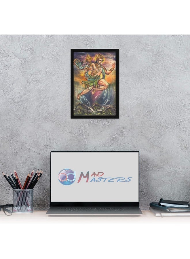 Mad Masters Flying Lord Hanuman Hindu God, Maruti Bhagwan Painting Photo Frame for Living Room, Bedroom, Home Decor and Wall Decoration (MM 2246, 8x12 Inch, Paper, With Plexi Glass) - Image 5