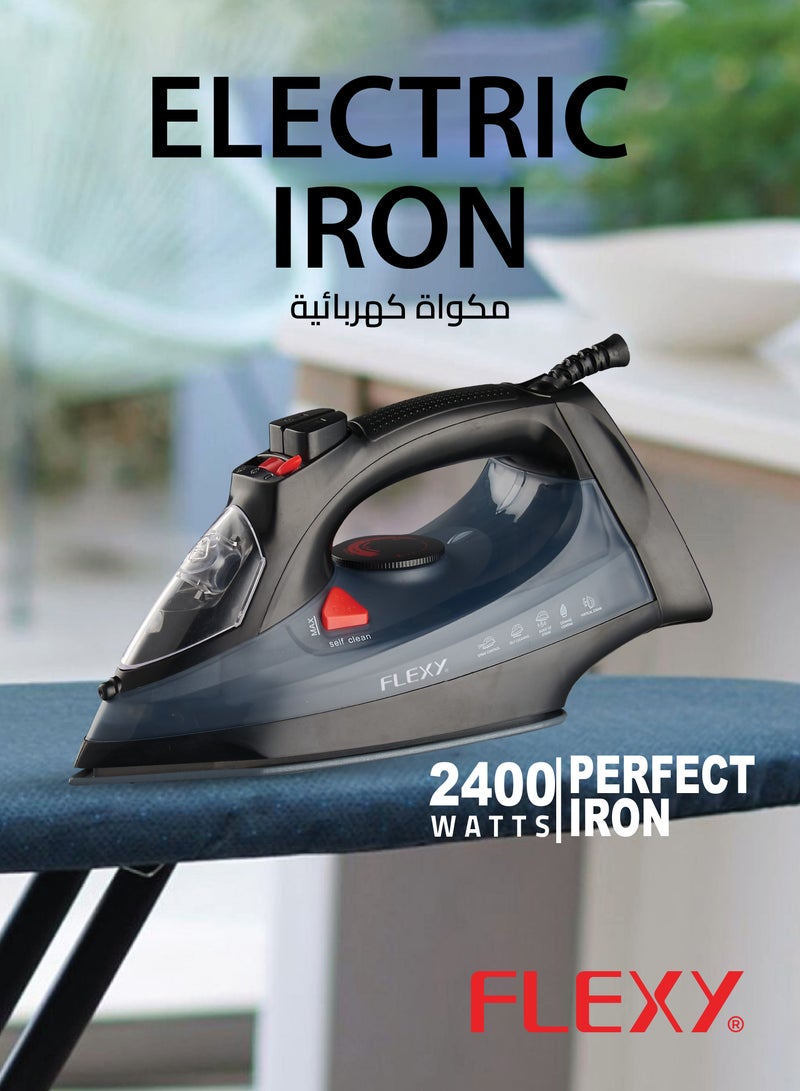 Flexy FLEXY® Steam Iron – Advanced Temp Control, Ceramic Soleplate, 130ml Tank, Vertical Steam, Dry/Iron Mode, Overheat Safety, Heat Indicator, 2-Year Warranty - Image 2