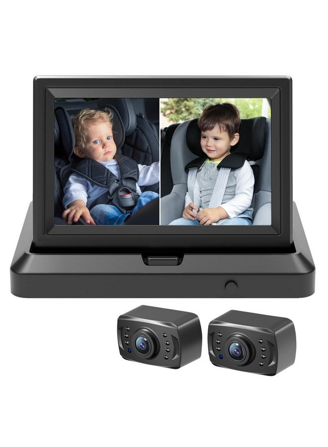 Itomoro Baby Car Camera HD 1080P Dual-Channel Display Baby Car Monitor with 2 IR Night Vision Camera, Easily Install 5'' Car Camera for Baby with Crystal Clear Wide View for Rear Facing Seat ACZ424 - Image 1