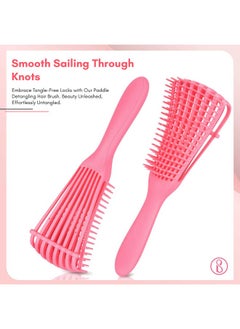 Beaute Secrets Beauté Secrets Detangler Hair Comb Brush for Adults and Kids Wet & Dry Hair, Removes Knots and Tangles Pain Free (Pink)  - Image 2