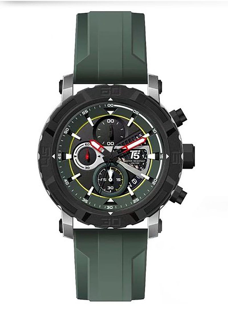 T5 T5 Men's Chronograph Silicone strap Watch  - Image 1