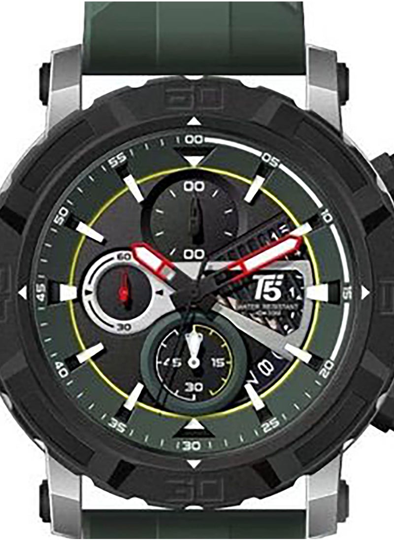T5 T5 Men's Chronograph Silicone strap Watch  - Image 2