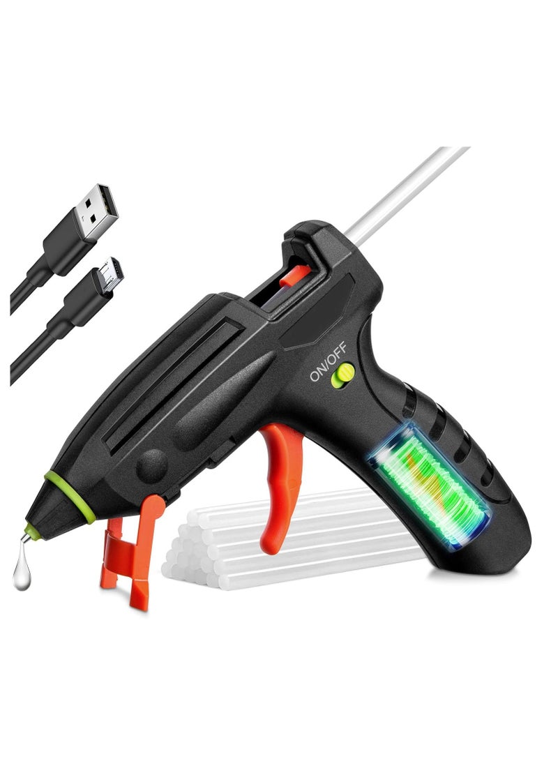 SYOSI Glue Gun,Cordless Hot Glue Gun with 20pcs Glue Sticks, Rechargeable Glue Gun with Fast Preheating for DIY Crafts, Xmas Gift Wrapping & Home Repairs - Image 1