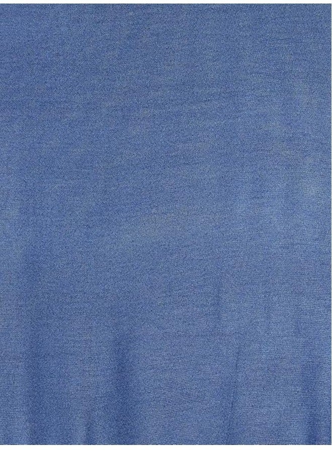 Jersey Stretch Shailah Hijab – Soft Curious Blue Islamic Headscarf and Shawl - Image 3
