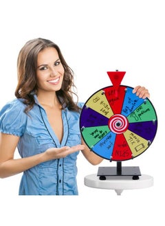 T-Sign 12 Inch Heavy Duty Spinning Prize Wheel 10 Slots Color Tabletop Roulette Spinner Wheel Of Fortune Spin The Wheel With Dry Erase Marker And Eraser Win The Fortune Spin Game For Trade Show, Carnival  - Image 3