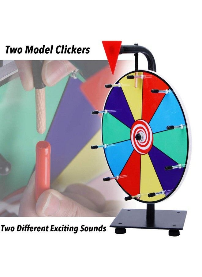 T-Sign 12 Inch Heavy Duty Spinning Prize Wheel 10 Slots Color Tabletop Roulette Spinner Wheel Of Fortune Spin The Wheel With Dry Erase Marker And Eraser Win The Fortune Spin Game For Trade Show, Carnival  - Image 4