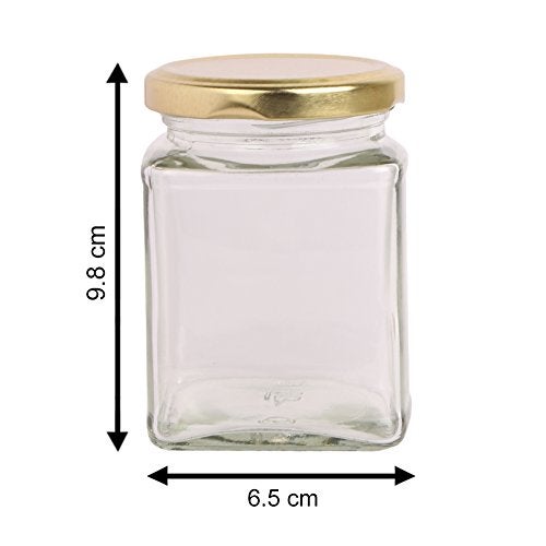 Pure Source India Squire Glass Cookie Jars – 150 Ml, 12 Piece, Transparent - Image 3