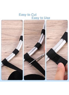 erorex 2 Pcs Velcro Cable Ties 10M Adjustable Velcro Cable Straps Heavy Duty With 50 Buckles Free Cut Self Hook And Loop Securing Strap For Cable Tidy Wire Management Cord Organiser  - Image 4