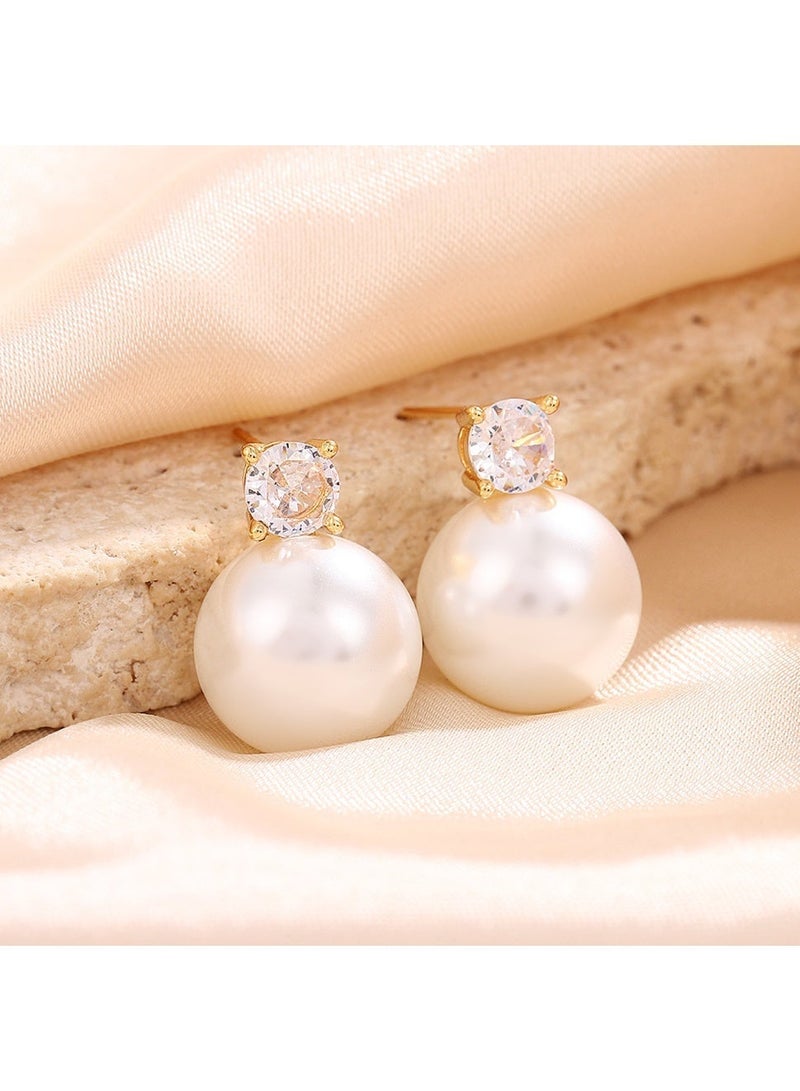 أقراط مسمارية من اللؤلؤ للنساء، مضادة للحساسية، مجوهرات أنيقة من اللؤلؤ للارتداء اليومي والعمل والحفلات، هدية مثالية لها - Image 4