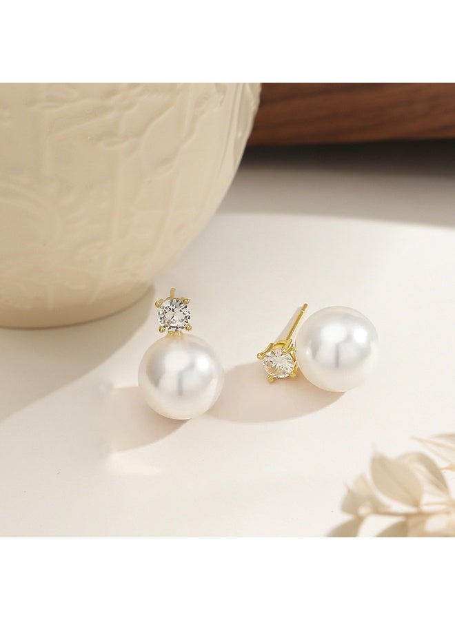 أقراط مسمارية من اللؤلؤ للنساء، مضادة للحساسية، مجوهرات أنيقة من اللؤلؤ للارتداء اليومي والعمل والحفلات، هدية مثالية لها - Image 5