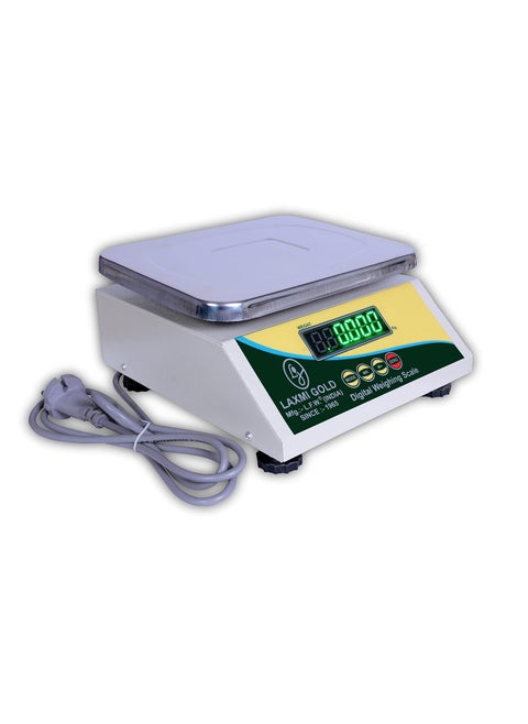 CHHOKRA LAXMI GOLD WEIGHING SCALE 30KG WITH FRONT AND BACK DOUBLE SCREEN DISPLAY FOR SHOPSS Pan Weighing Scale