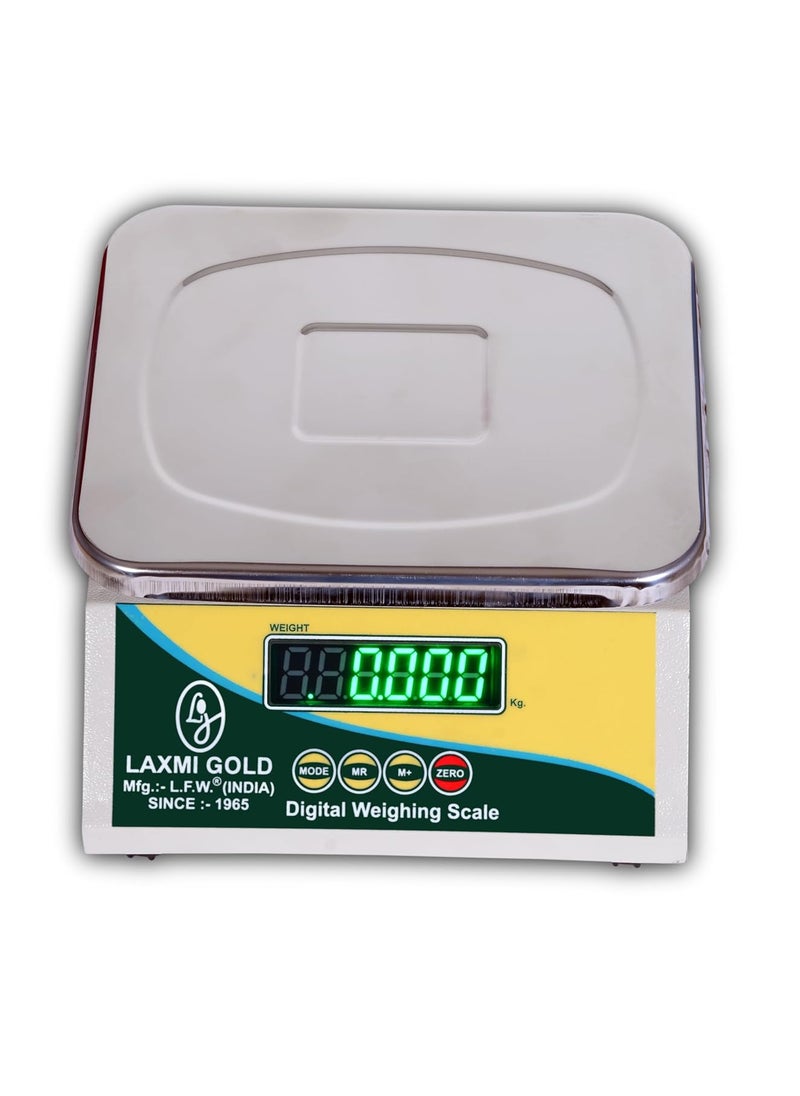 CHHOKRA - CHHOKRA LAXMI GOLD WEIGHING SCALE 30KG WITH FRONT AND BACK DOUBLE SCREEN DISPLAY FOR SHOPSS Pan Weighing Scale - Image 1