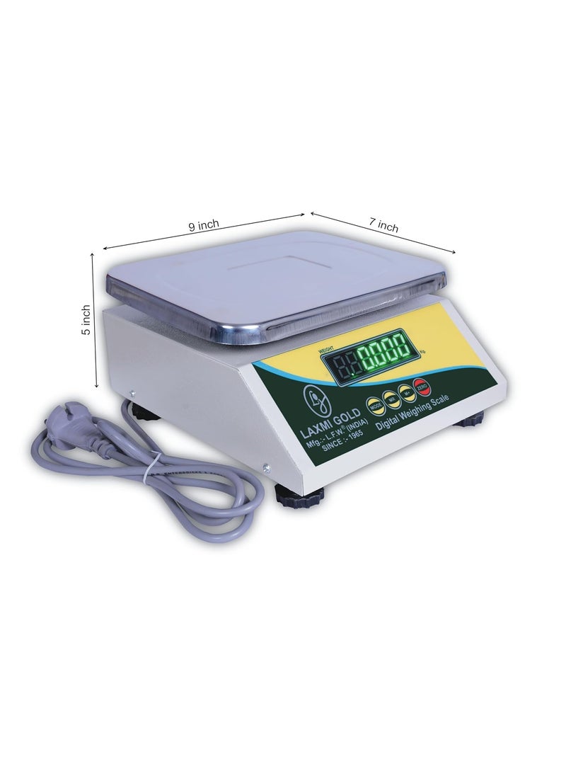 CHHOKRA - CHHOKRA LAXMI GOLD WEIGHING SCALE 30KG WITH FRONT AND BACK DOUBLE SCREEN DISPLAY FOR SHOPSS Pan Weighing Scale - Image 1