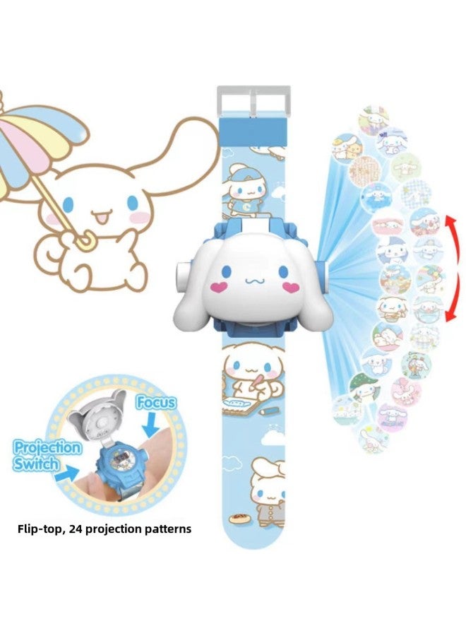 Ottello Children's Projection Watch Zeta Jedman Kindergarten Primary School Students Luminous Time And Date Electronic Watch-Color:Pp Yugui Dog ]-Specifications:opp Bag  - Image 1