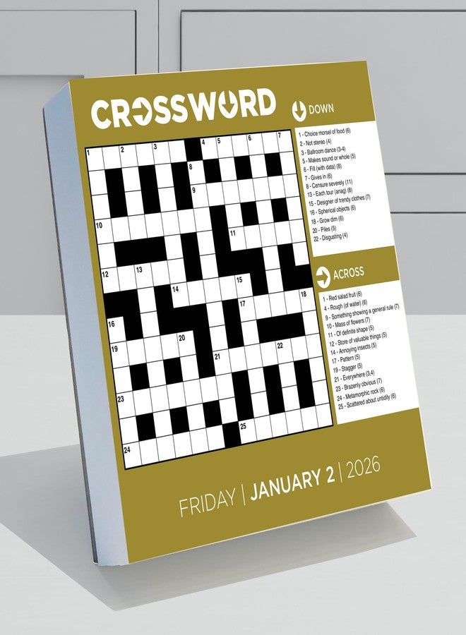 TF Publishing 2026 Daily Word Puzzle Daily Desktop Calendar - Home and Office Organization - Small Desk Calendar 2026 with Full-Color Tear-Off Pages and Standing Cardboard Easel - 5.25in x 5.25in - Image 4