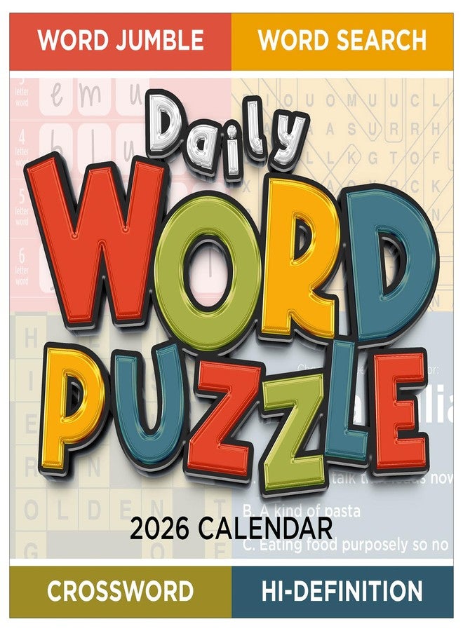 TF Publishing 2026 Daily Word Puzzle Daily Desktop Calendar - Home and Office Organization - Small Desk Calendar 2026 with Full-Color Tear-Off Pages and Standing Cardboard Easel - 5.25in x 5.25in - Image 2