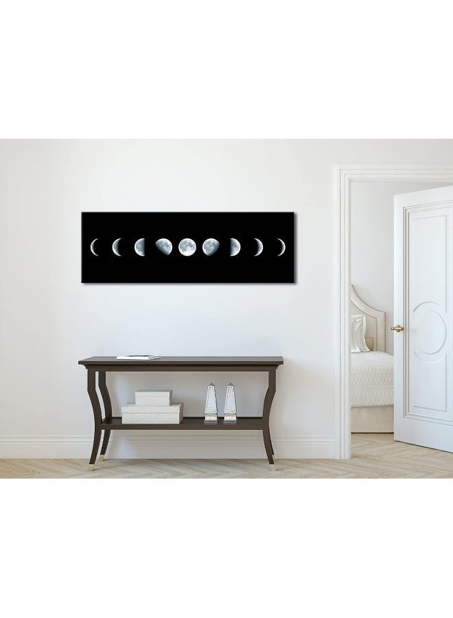 Pyradecor Large Abstract Space Black and White Canvas Prints Wall Art Pictures Paintings for Living Room Bedroom Home Decorations Modern Landscape Giclee Artwork - Image 5