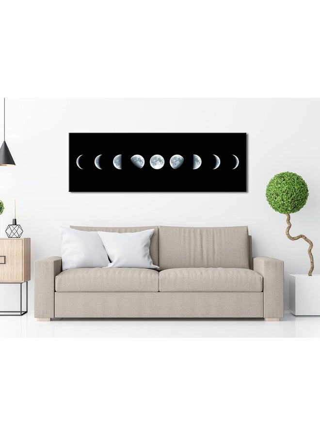 Pyradecor Large Abstract Space Black and White Canvas Prints Wall Art Pictures Paintings for Living Room Bedroom Home Decorations Modern Landscape Giclee Artwork - Image 2