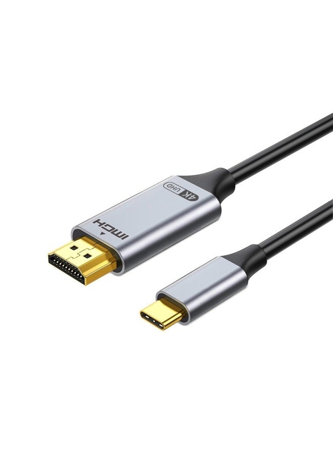 نيوترل كابل محول من Type-C إلى HDMI، كابل شاشة متطابقة بدقة 4K للهاتف المحمول والكمبيوتر، كابل تحويل من Type-C إلى HDMI - Image 1