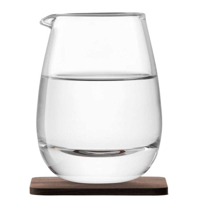 LSA International LSA International Whisky Islay Jug 101 fl oz Clear  Walnut Coaster 