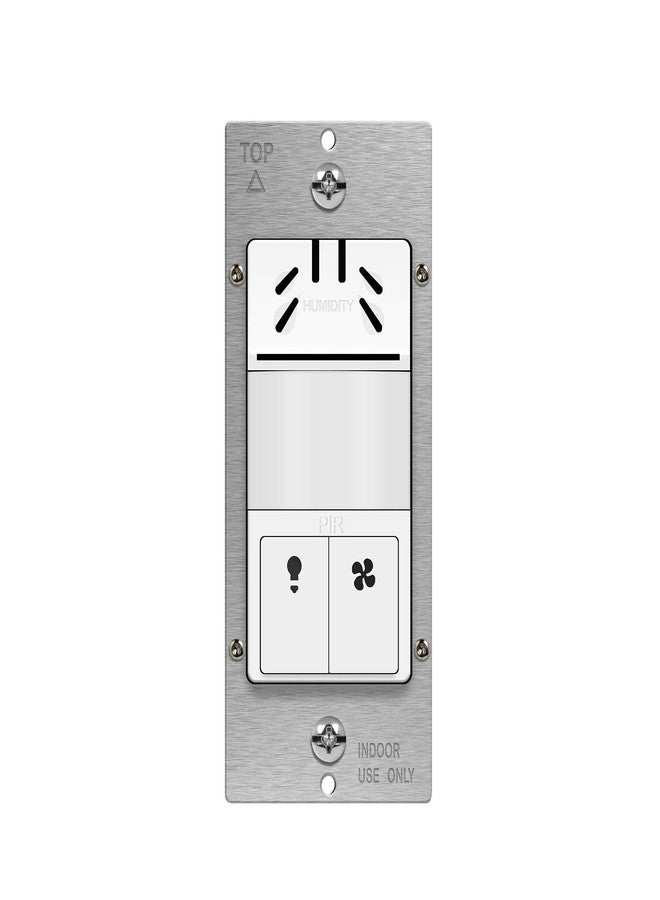 TOPGREENER Dual Tech Humidity Sensor Switch, Infrared PIR Motion & Air Moisture Detection, Bathroom Fan & Light Control, A... - Image 1