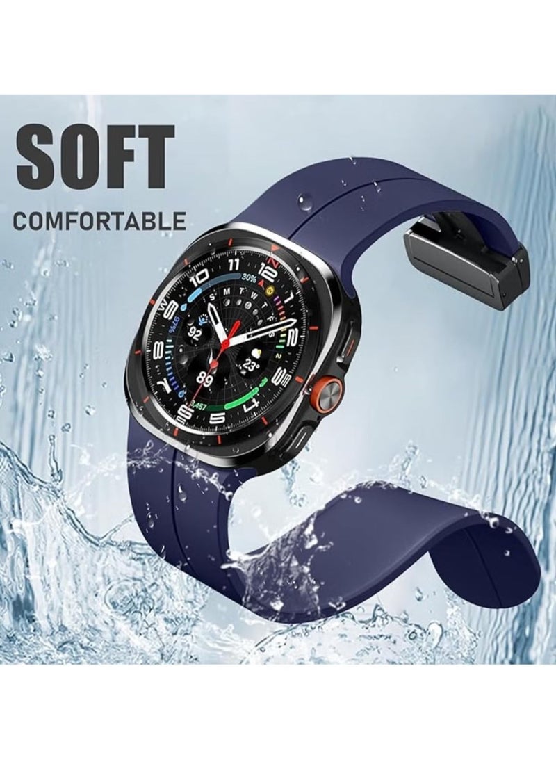 TIGER - Magnetic Band Compatible with Samsung Galaxy Watch 7 Ultra 2024 – Silicone Sports Strap, D-Buckle Replacement, No Gap Design, Magnetic Closure, Stylish and Comfortable Band for Men & Women - Image 1
