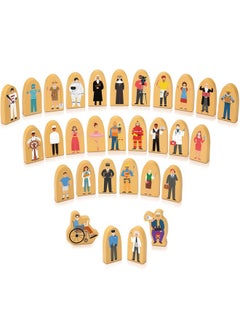 Set Of 30 Wooden Community Helpers Toys Wood Multicultural Career Figures Culturally Diverse Wooden Blocks Small Wooden People Figurines For Classroom Diversity Block Play (Wooden Color) - pzsku/ZCFF69C6C73A3698F723AZ/45/_/1733730389/825fd6d0-3d92-4163-b867-4a5bee2ae2d9