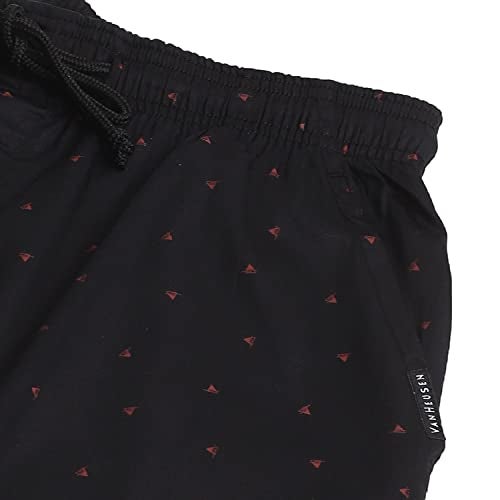 Van Heusen Men Athleisure Allover Print Pyjamas - 100% Combed Cotton - Drawstring Waist, Ultra Soft_50082_APP13_M, Black, Medium - Image 4