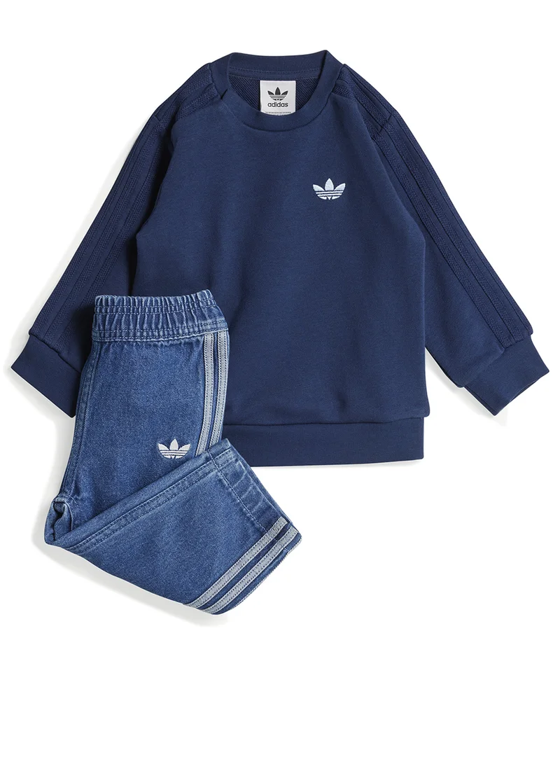 adidas Originals Infant Denim Crew Set