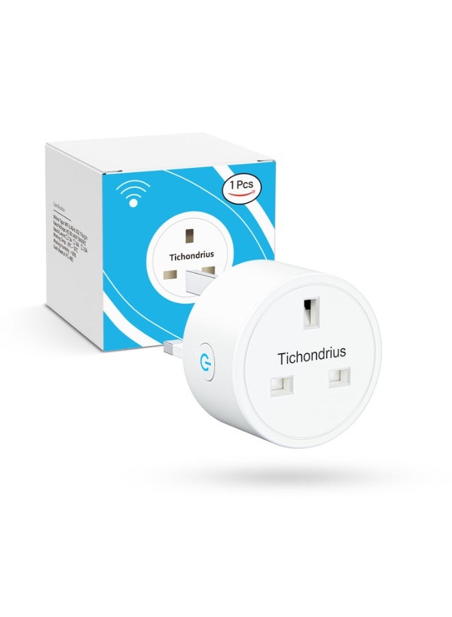 Tichondrius WiFi Smart Plug,16A Smart Outlet Plug Socket Compatible with Alexa, Mini Socket with Remote Control & Voice Control with Electricity Statistics Timer Function, No Hub Required (1 PACK) - Image 5