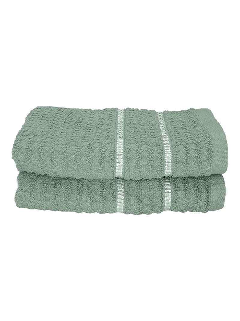 BIANCA Extra Plush Turkish Terry Towels -2pc Hand Towel Set (Mint-Tea) | 480 GSM l 100% Cotton Towel | Hand Towel, Gym Towel for Men Workout Solid-sage - Image 2