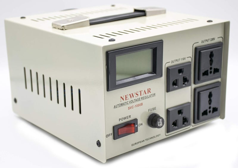 نيوستار NEWSTAR SVC-1000 منظم طاقة ومثبت جهد. شاشة LCD إلخ، 1000 VA /750 واط. هذا المنتج هو مثبت منزلي عالي الدقة من نوع المحرك المؤازر. استهلاك طاقة منخفض 50/60 هرتز - Image 2