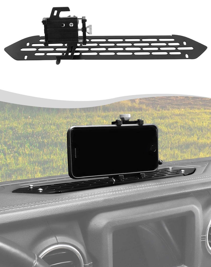 Hoolcar Dash Mount Phone Holder Dashboard Cell Phone Mounting Bracket Stand Compatible with Jeep Wrangler JL JLU Gladiator JT 20182025 Interior Accessories - Image 2