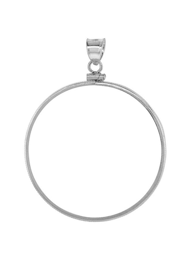 Sabrina Silver Sterling Silver Pendants Silver Eagle Bezel 40.7 Mm Screw Top Coin Edge One Oz Coin Not Included - Image 2