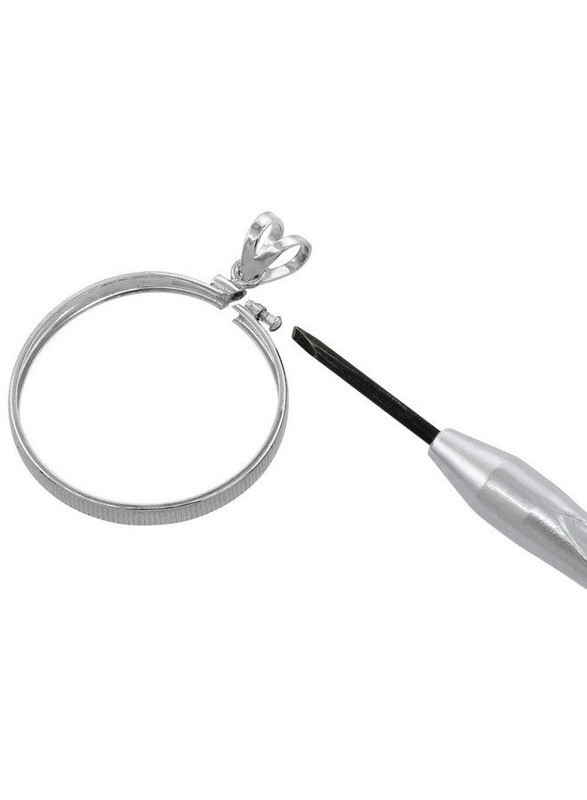 Sabrina Silver Sterling Silver Pendants Silver Eagle Bezel 40.7 Mm Screw Top Coin Edge One Oz Coin Not Included - Image 5