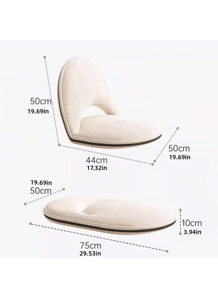 Arabest Floor Chair Floor Cushion Folding Padded Gaming Chair Adjustable 5-Position Floor Seat with Back Support for Kids Adult Great for Gaming Reading Meditating (Black) - Image 3