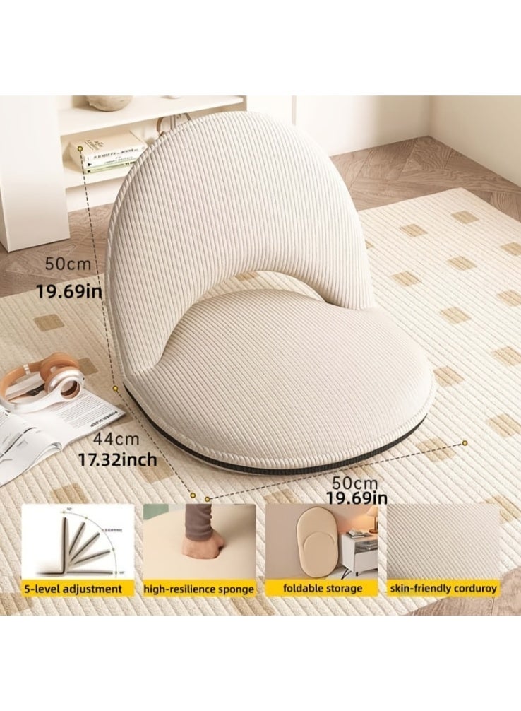 Arabest Floor Chair Floor Cushion Folding Padded Gaming Chair Adjustable 5-Position Floor Seat with Back Support for Kids Adult Great for Gaming Reading Meditating (Black) - Image 4