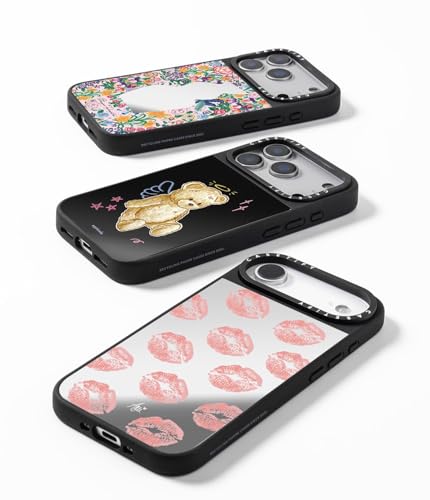 CASETiFY Mirror iPhone 17 Pro Max Case ReflectiveCompatible with Magsafe 49 ft 1X Military Grade Drop Protection Bows Silver On Black - Image 3