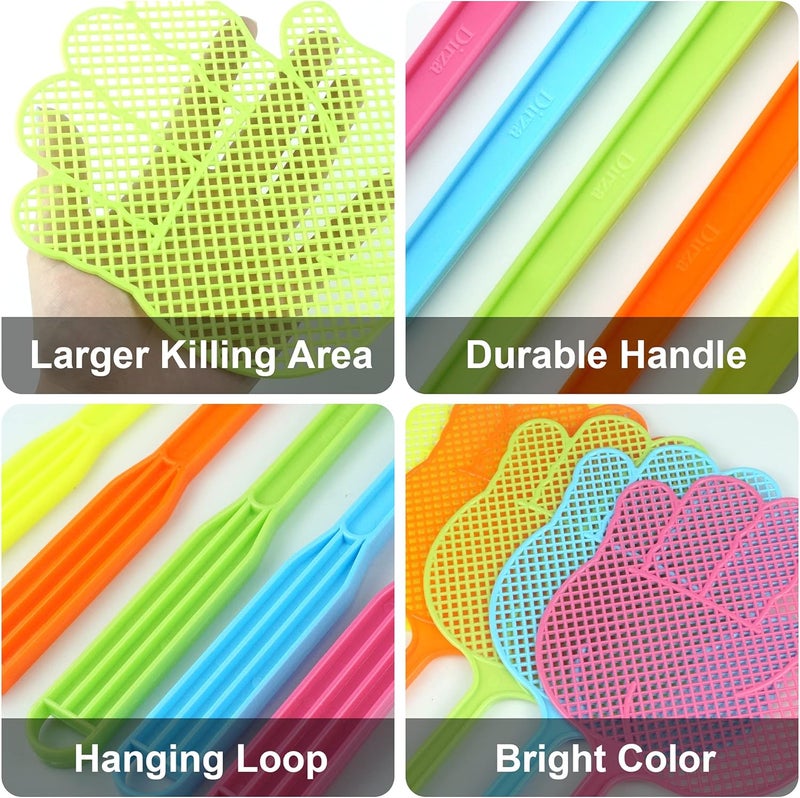 Dirza Fly Swatter - Funny Hand Shaped Fly Swatters - Durable -Colorful Manual Flyswatter Plastic Bug Swatters for Home Indoor Outdoor Classroom Office 5 Pack - Image 5