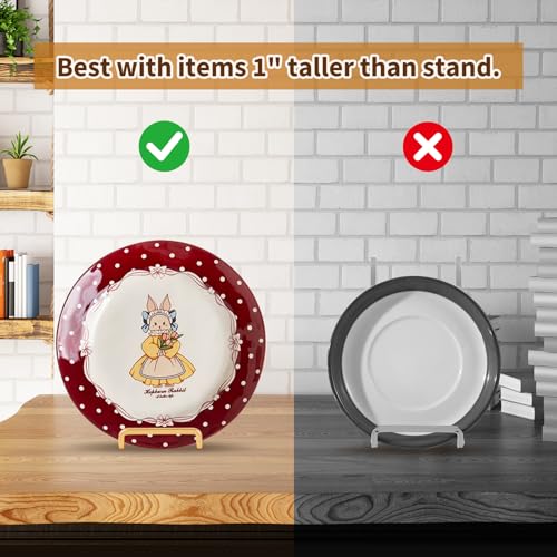 DIDUDIDU Plate Holder Easel Display Stand - 6 inch Metal Plate Stands for Display - Tabletop Picture Stand - Gold Iron Easels for Display Pictures | Photo Frames | Book | Decorative Plates | Plaque - 3 Pack - Image 3