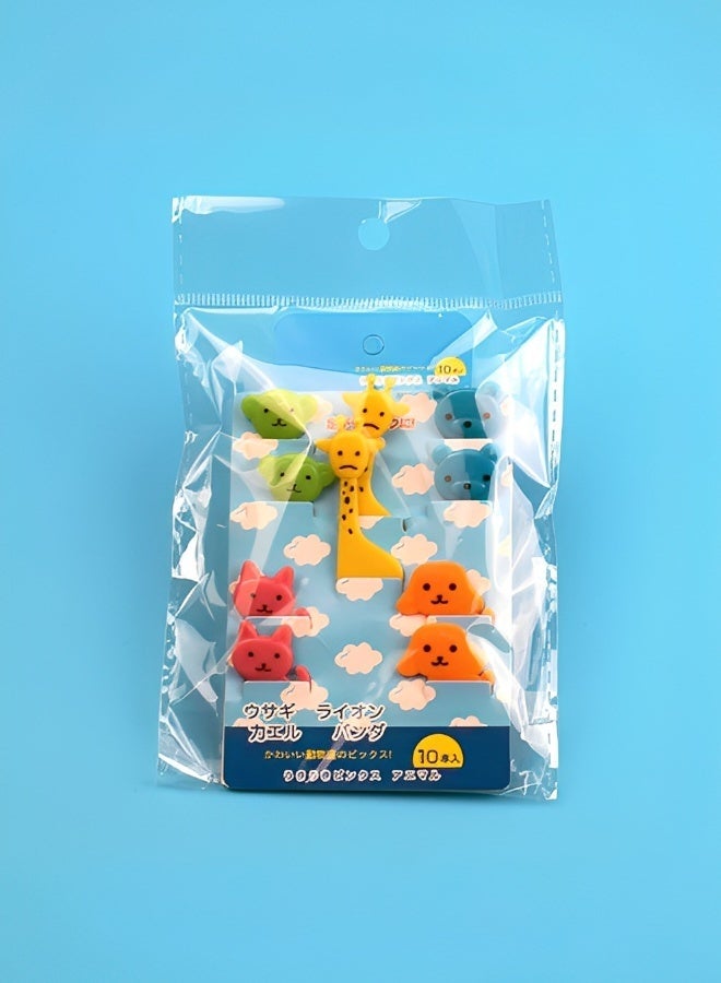 أدوات تقطيع الفاكهة للأطفال 50 قطعة من الحيوانات اللطيفة والعيون الكرتونية شوكة أو أدوات تقطيع الفاكهة والخضروات والكعك والحلويات والمعجنات وديكور الحفلات - Image 4