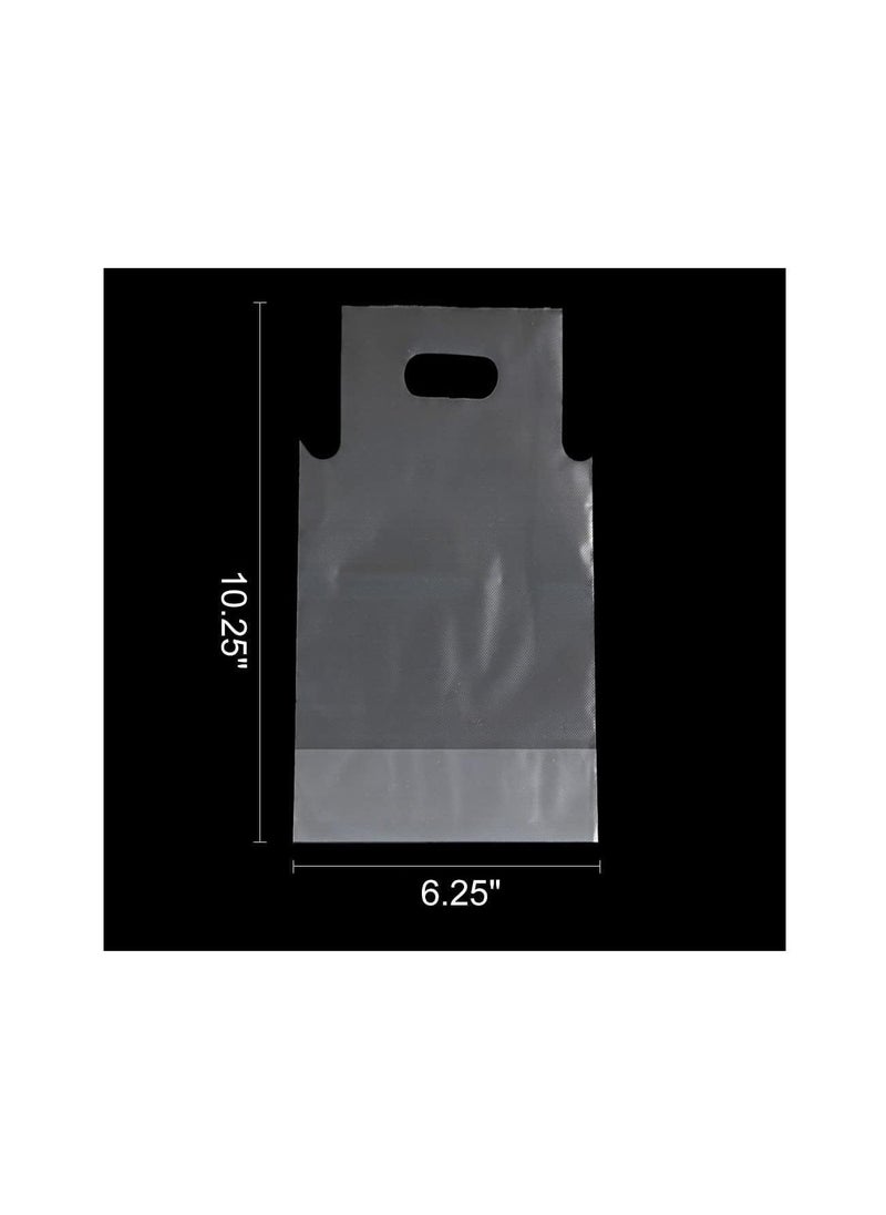 100 PCS Cup Drink Carrier Bags with Clear Handle - Portable Plastic Beverage Containers for Take Out - Holds 1 Cup Up to 16OZ - Hanging Hole Design  - Image 2